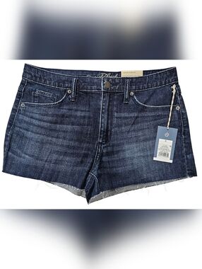 Universal Thread Women's Dark Blue Frayed Hem Shortie Shorts, Size 8/29, New